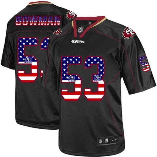 NFL San Francisco 49ers #53 Bowman USA Flag Jersey