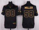 Mens Denver Broncos #58 Miller Pro Line Black Gold Collection Jersey