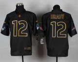 Nike New England Patriots #12 Brady Black Jersey