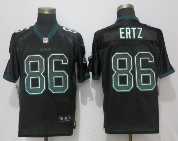 Nike Philadelphia Eagles 86 Ertz Drift Fashion Black Elite Jersey