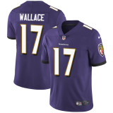 NFL Baltimore Ravens #17 Wallace Purple Vapor Limited Jersey