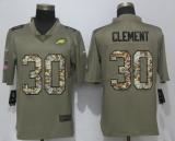 Nike Philadelphia Eagles 30 Clement Olive Camo Carson Salute to Service Limited Jersey