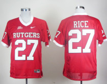 NCAA Nike Rutgers#27 Rice red jersey