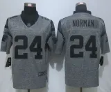 NEW Nike Carolina Panthers 24 Norman Gray Mens Stitched Gridiron Gray Limited Jersey