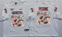 NCAA Oklahoma Sooners White #32 Perine Fashion Jersey