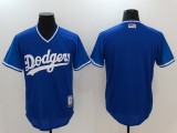MLB Los Angeles Dodgers Blank Nickname Blue Jersey