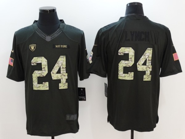 NFL Oakland Raiders #24 Lynch Salute to Service Limited Jersey