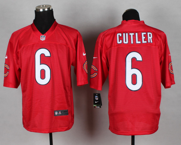 Nike Chicago bears #6 Cutler Red QB Jerseys