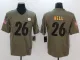 Mens Pittsburgh Steelers #26 Bell Olive Salute to Service Limited Jersey