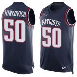 NFL New England Patriots #50 Ninkovich Blue Limited Tank Top Jersey