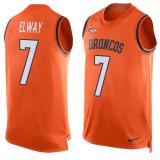 NFL Denver Broncos #7 Elway Orange Limited Tank Top Jersey