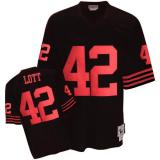 Black Ronnie Lott Jersey, San Francisco 49ers #42 NFL M&N Throwback Jersey