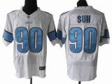 Ndamukong Suh white Lions elite Jersey