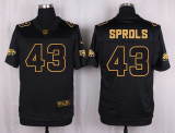 Mens Philadelphia Eagles #43 Sprols Pro Line Black Gold Collection Jersey