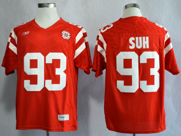 Nebraska Huskers Ndamukong Suh 93 Red Jersey