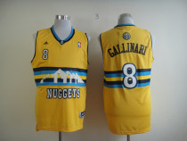 Adidas Denver Nuggets #8 Gallinari Yellow Jersey