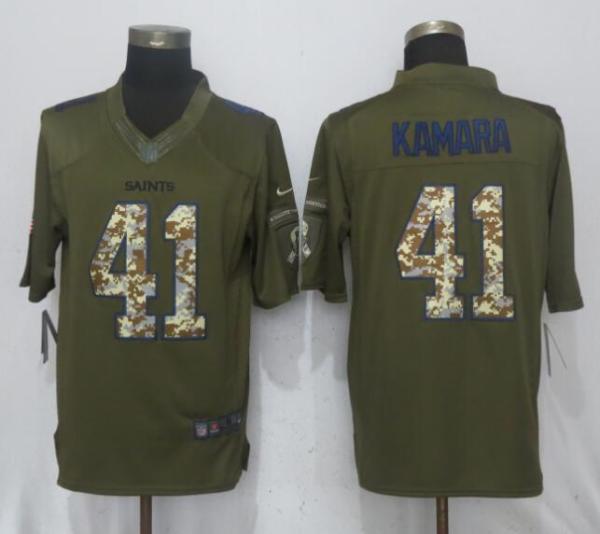 New Nike New Orleans Saints 41 Kamara Green Salute To Service Limited Jersey