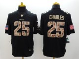 New Kansas City Chiefs #25 Charles Black NFL Limited Salute to Service Jersey