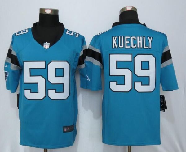 Nike Carolina Panthers 59 Kuechly Blue Limited Jerseys