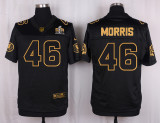 Mens Washington Redskins #46 Morris Pro Line Black Gold Collection Jersey