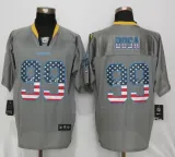 New Nike San Diego Chargers 99 Bosa USA Flag Fashion Gray Elite Jerseys