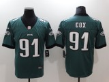 NFL Philadelphia Eagles #91 Cox Green Vapor Limited Jersey