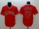 MLB Los Angeles Angels #17 Ohtani Red Game Jersey