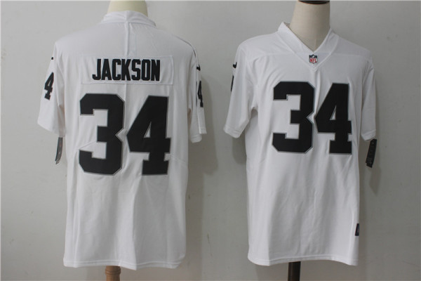 Mens NFL Oakland Raiders #34 Jackson White Vapor Limited Jersey