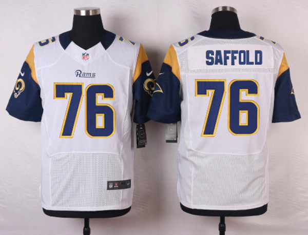 Nike St.Louis Rams #76 Saffold White Elite Jersey