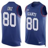 NFL New York Giants #80 Cryz Blue Limited Tank Top Jersey