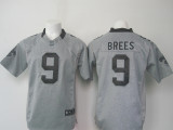 NFL New Orleans Saints #9 Brees Gray Limited New Jersey