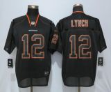 Nike Denver Broncos #12 Lynch Lights Out Black Elite Jerseys