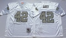 NFL Oakland Raiders #42 Lott White Throwback Jersey