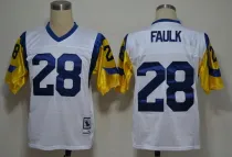 NFL Jerseys St. Louis Rams 28 Faulk White M&N