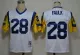NFL Jerseys St. Louis Rams 28 Faulk White M&N