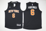 NBA New York knicks #6 Porzingis Black Jersey