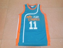 Flint Tropscs #11 Monix Green Basektball Jersey