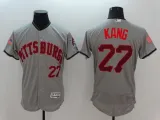 MLB Pittsburgh Pirates #27 Kang Grey Elite Jersey
