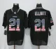 New Nike Dallas Cowboys #21 Elliott USA Flag Fashion Black Elite Jerseys