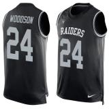 NFL Oakland Raiders #24 Woodson Black Limited Tank Top Jersey