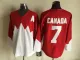 NHL Canada Team #7 Red Hockey Jersey with A Patch
