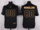 Mens San Diego Chargers #80 Winslow Pro Line Black Gold Collection Jersey
