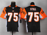 Nike Cincinnati Bengals #75 Still Black Elite Jersey