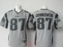 NFL New England Patriots #87 Gronkowski Gridiron Gray Limited New Jersey