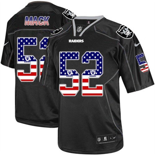 NFL Oakland Raiders #52 Mack USA Flag Jersey