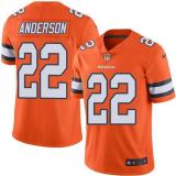NFL Denver Broncos #22 Anderson Color Rush Orange Jersey