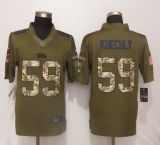 New Nike Carolina Panthers 59 Kuechly Green Salute To Service Limited Jersey