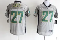 Nike Green Bay Packers #27 Lacy Grey Shadow Elite Jersey