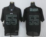 New Nike Philadelphia Eagles 55 Graham Lights Out Black Elite Jersey