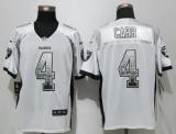 NEW Nike Oakland Raiders 4 Carr Drift Fashion White Elite Jerseys